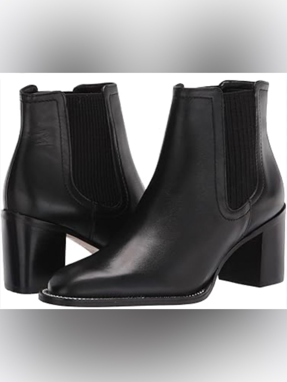 Vince Camuto Black Leather Chelsea Booties
